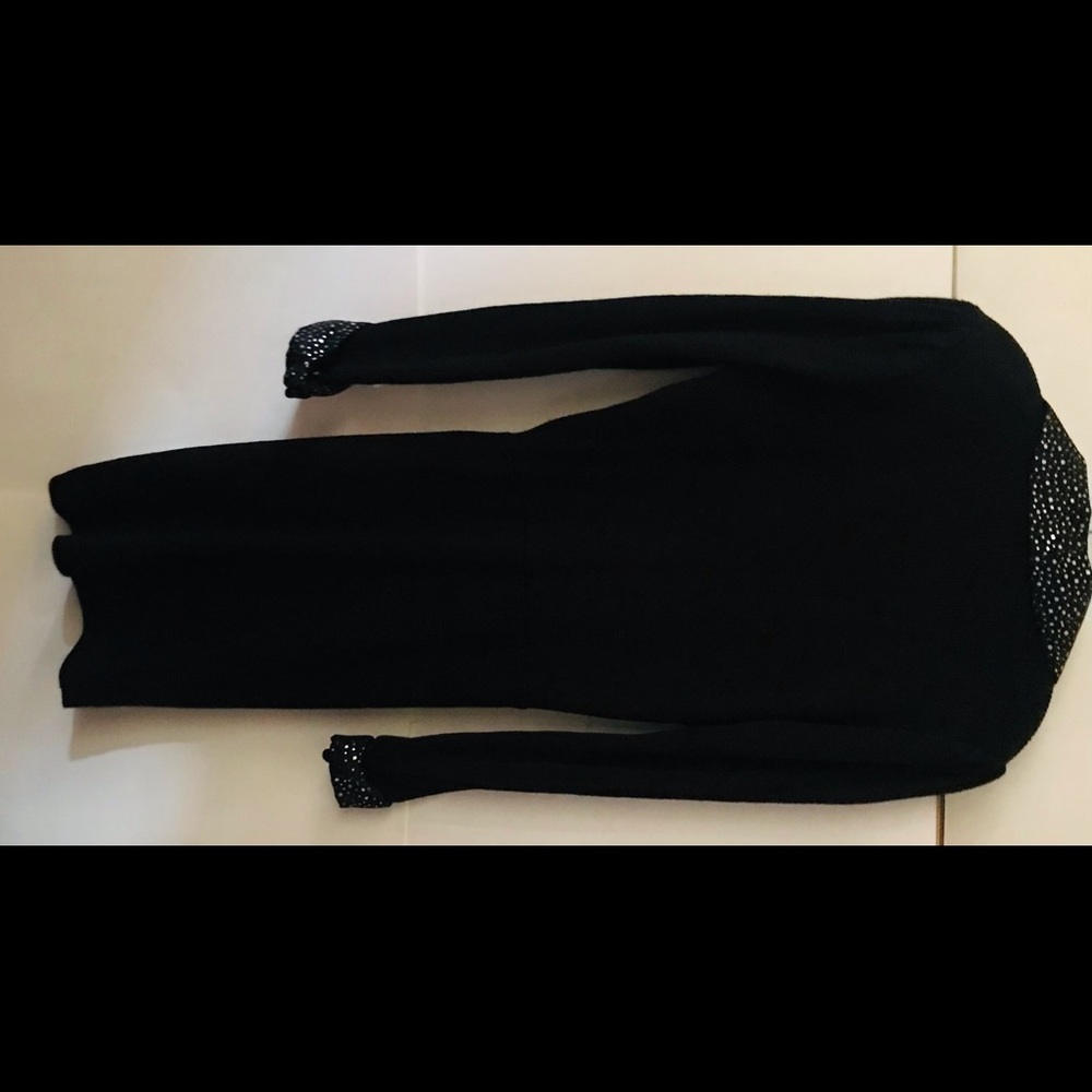 Vintage St John Knit Black Dress Sequins sz 6 USA Original Owner Holiday Dress - Picture 12 of 16